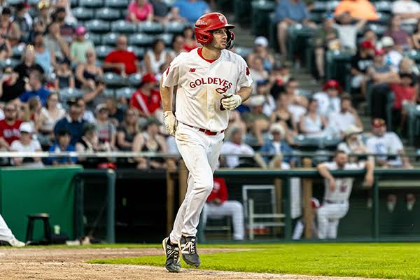 Hall Matches Historic Base-Stealing Mark in Goldeyes Win